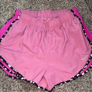 Nike Women's Athletic Shorts in Pink with Black Trim